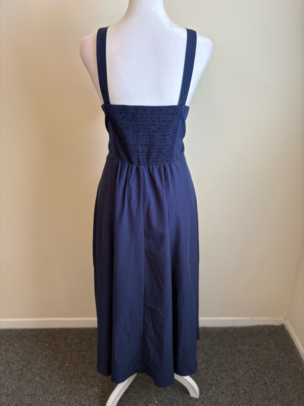 New 2XL Belle Poque Navy Vintage 1950’s A Line Midi Swing Dress - Picture 4 of 16